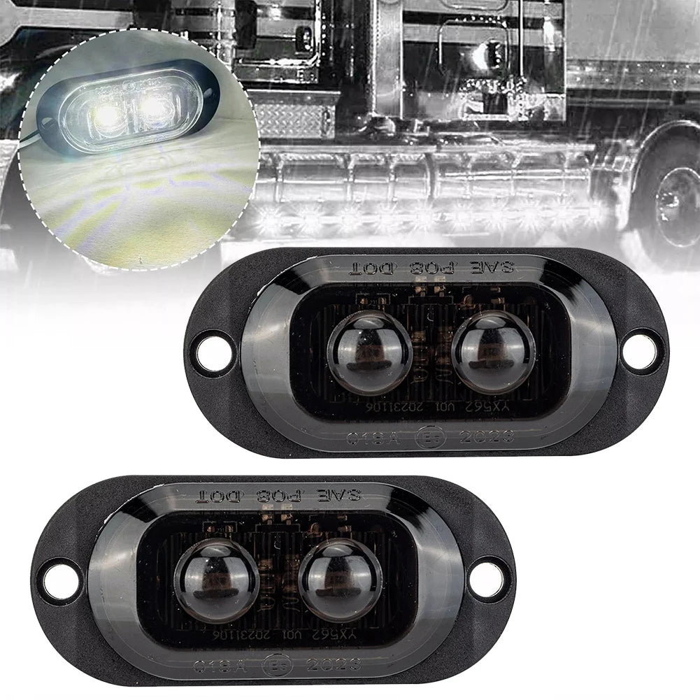2PCS 12V 24V Side Marker Clearance waterproof-warning Tail