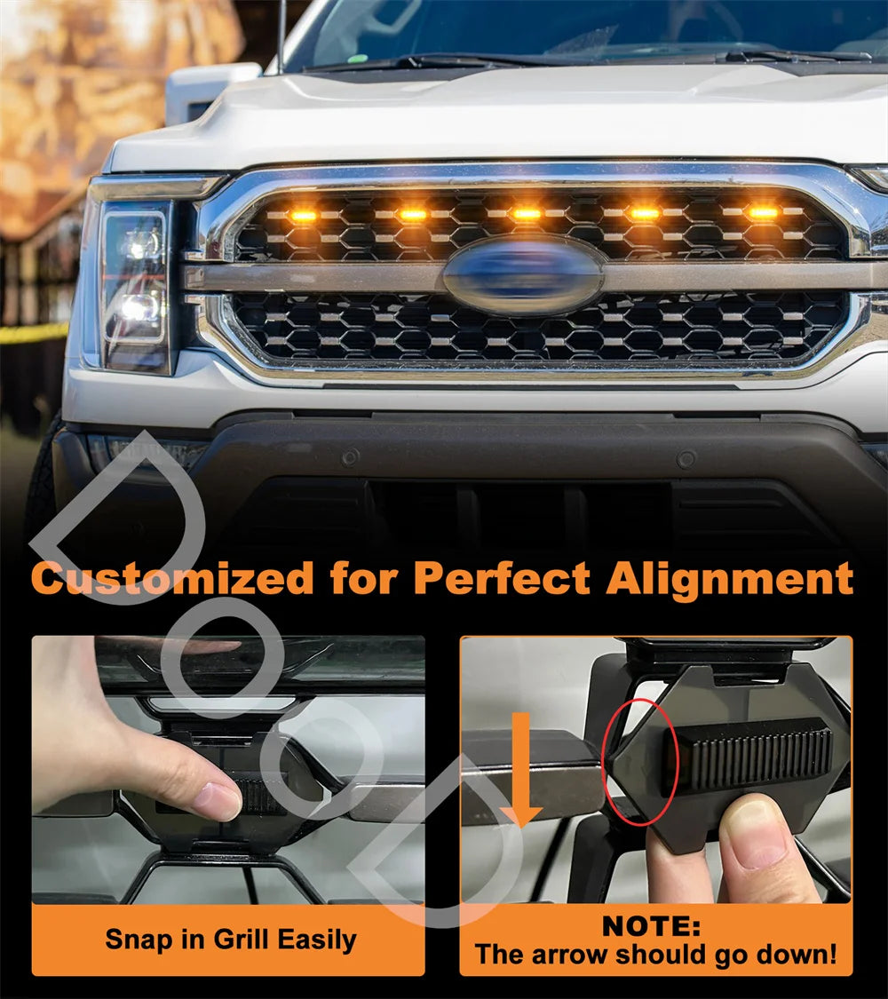 For 2021 2022 2023 Ford F-150 Grills Grille Fit F150 Platinum