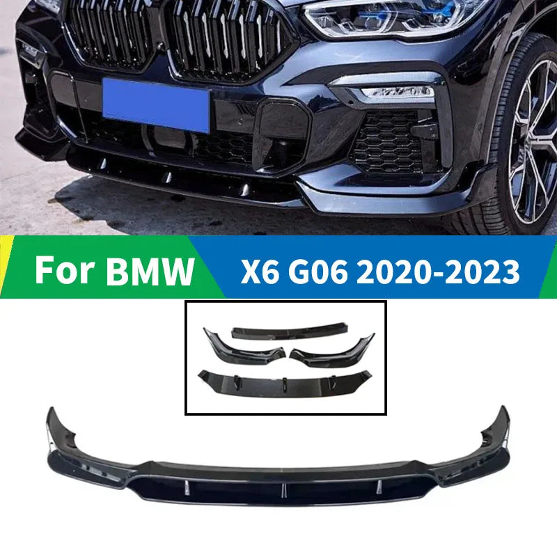 For BMW X6 G06 2019 2020 2021 2022-2024 Front Bumper Lip
