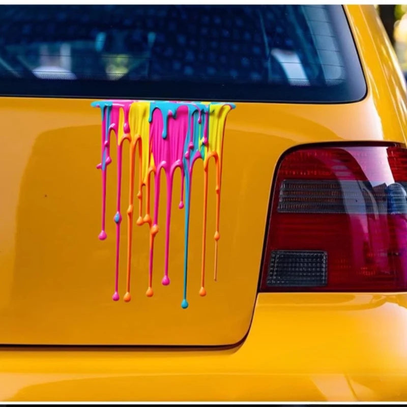 For Body Bumper Self-adhesive Vinyl Decals 1PC Fluid Rainbow