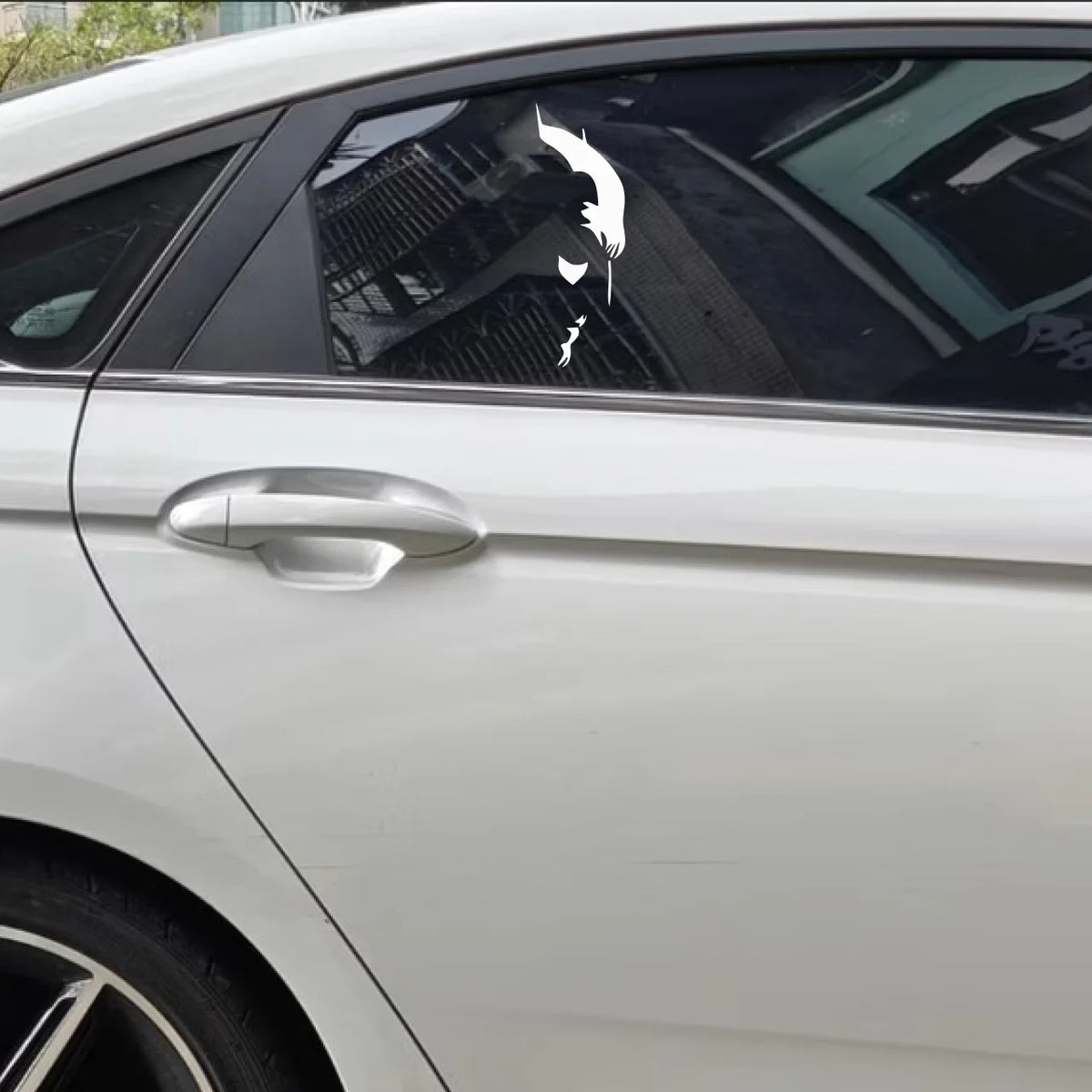 Pair Hollow Hero Mask Profile Vinyl Side Window Sticker