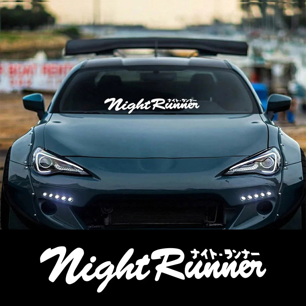 Sticker Japanese Jdm Racing Night Runner Front Windshield