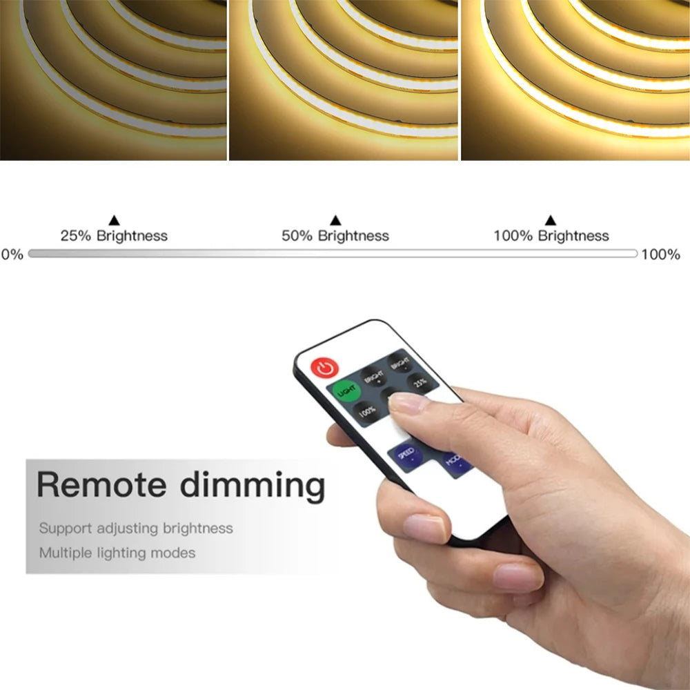 5V Dimmable Cob Remote Control Dimmer Kit Red Blue