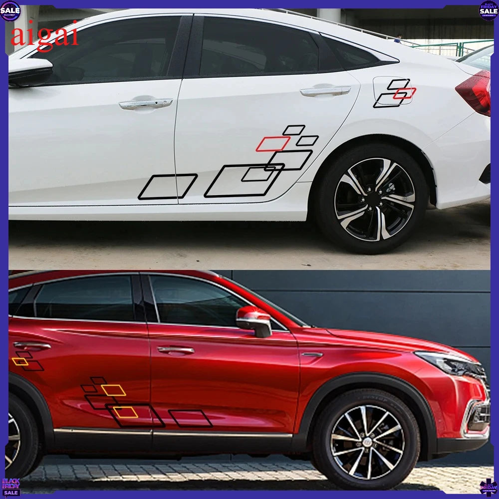 2PCS Sticker Both Side Body Vinyl Film Stylish Personalized