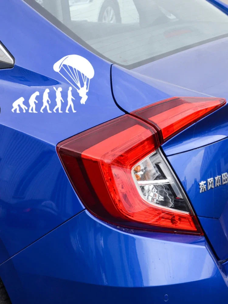 Ofk Stylish Cover Scratch Decals Human Evolution Sticker