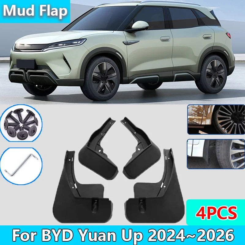 For BYD Yuan Up 2024 2025 ABS Mud Guards Mudguards Mudflaps