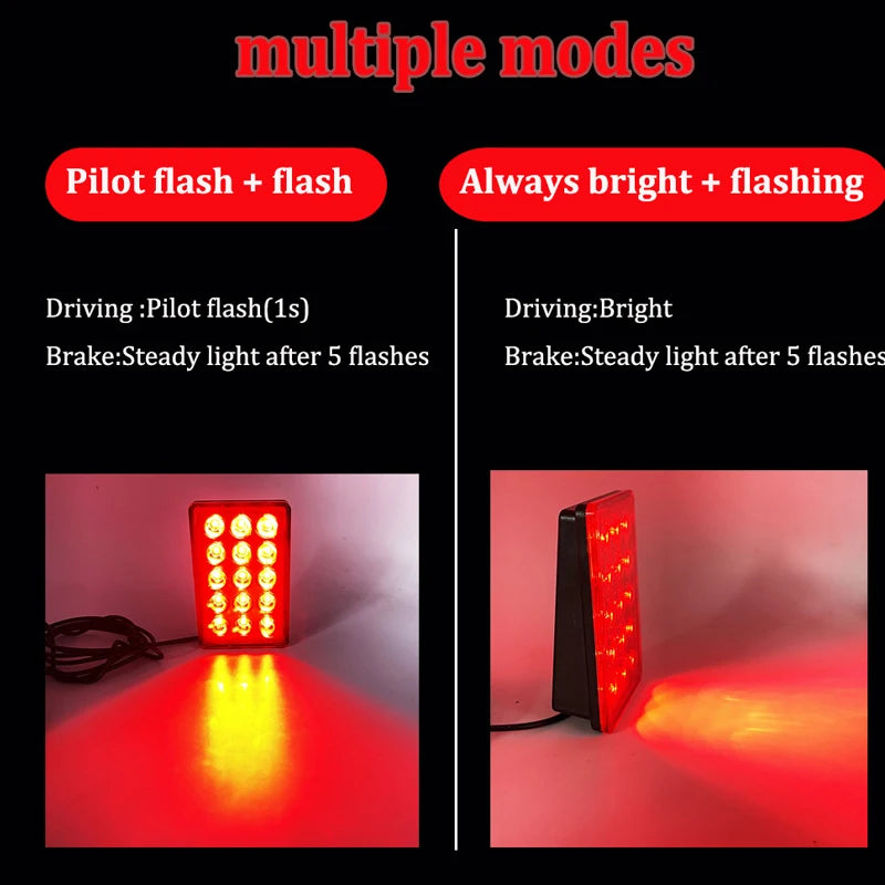 15LED Rear Tail F1 Brake Pilot 12V Flash Warning