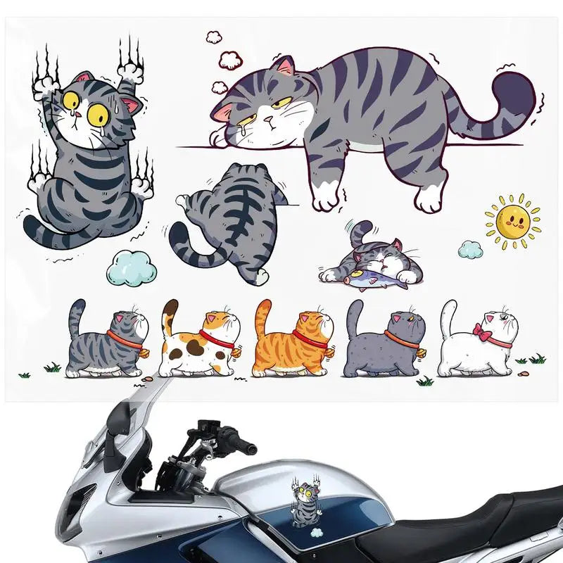 For Auto Cat Scratch Decal Funny Sticker Cute Bumper