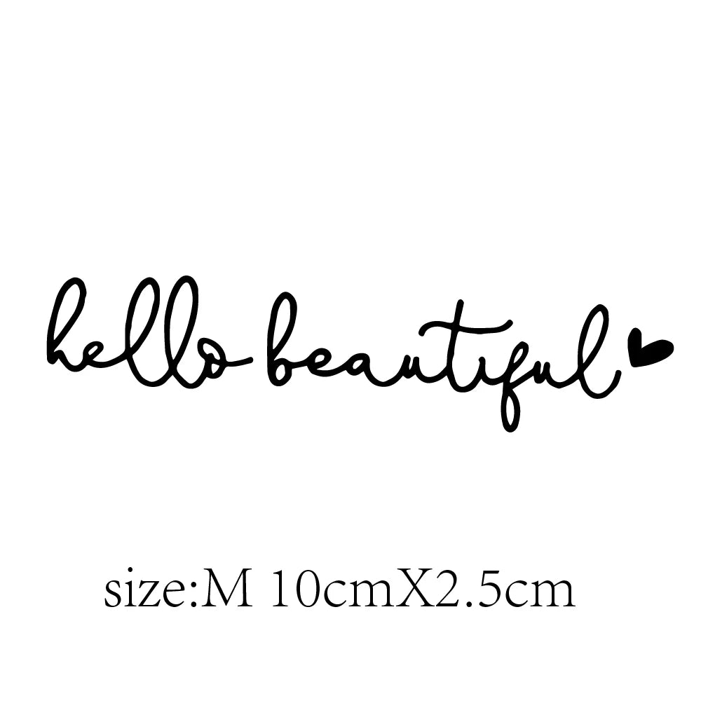 Design Hello Beautiful Stickers Rearview Mirror Sticker Body