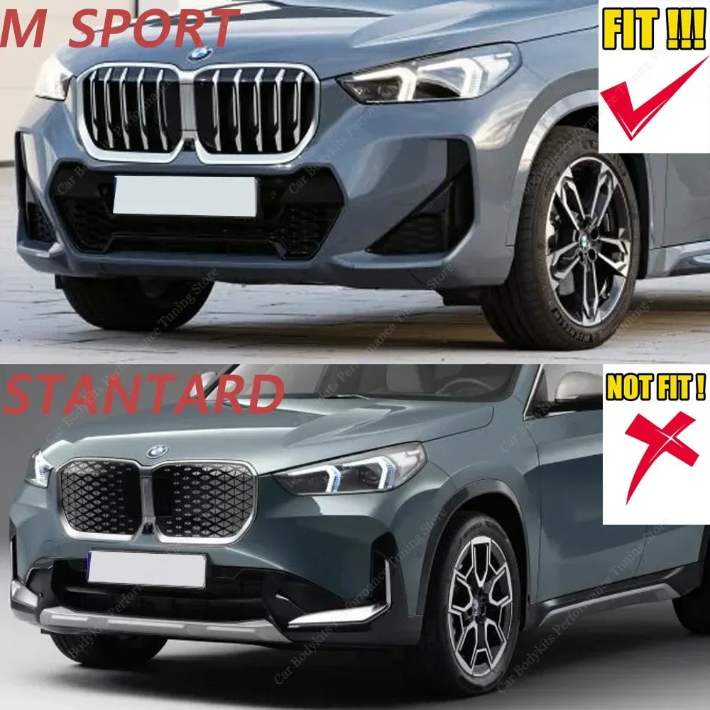 For BMW X1 IX1 U11 Mp ABS Front Bumper Splitter Lip Spoiler