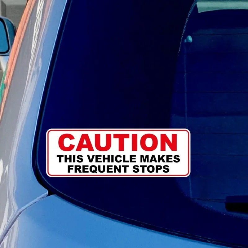Caution Sticker This Makes Frequent Stops Bus Taxi
