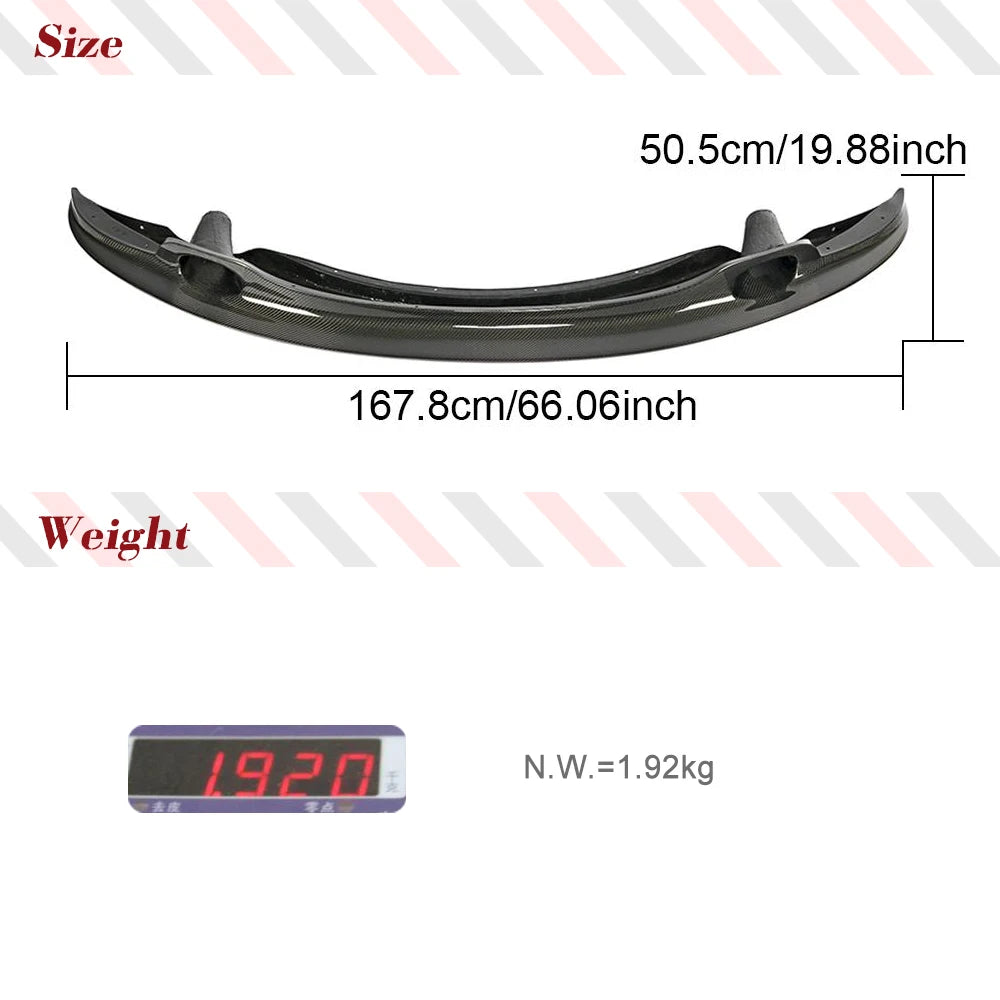 For BMW 3 Series M3 E90 Carbon Fiber Front Lip E92 E93 2008-2013