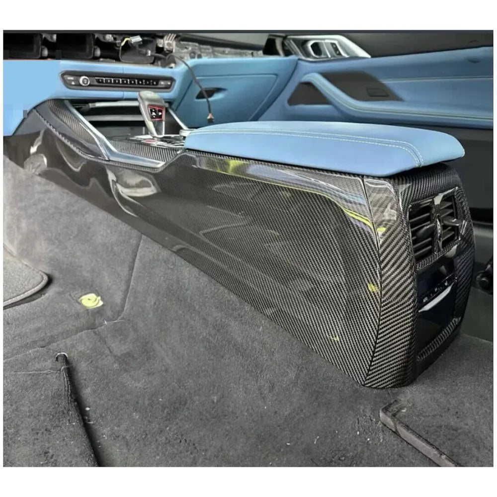 For BMW G80 M3 G82 G83 Dry Carbon Fiber Interior Center Console
