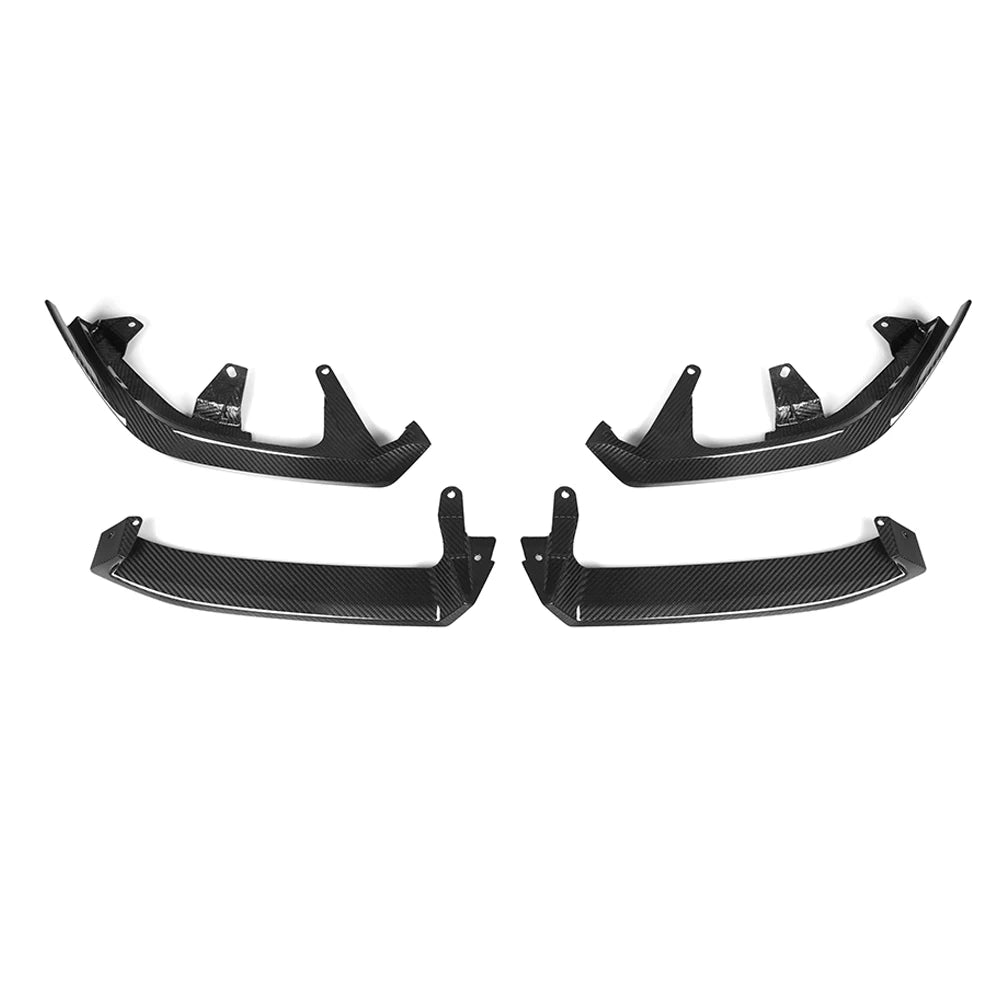 For BMW 5 Series G60 G68 Real Dry Carbon Fiber Front Diffuser