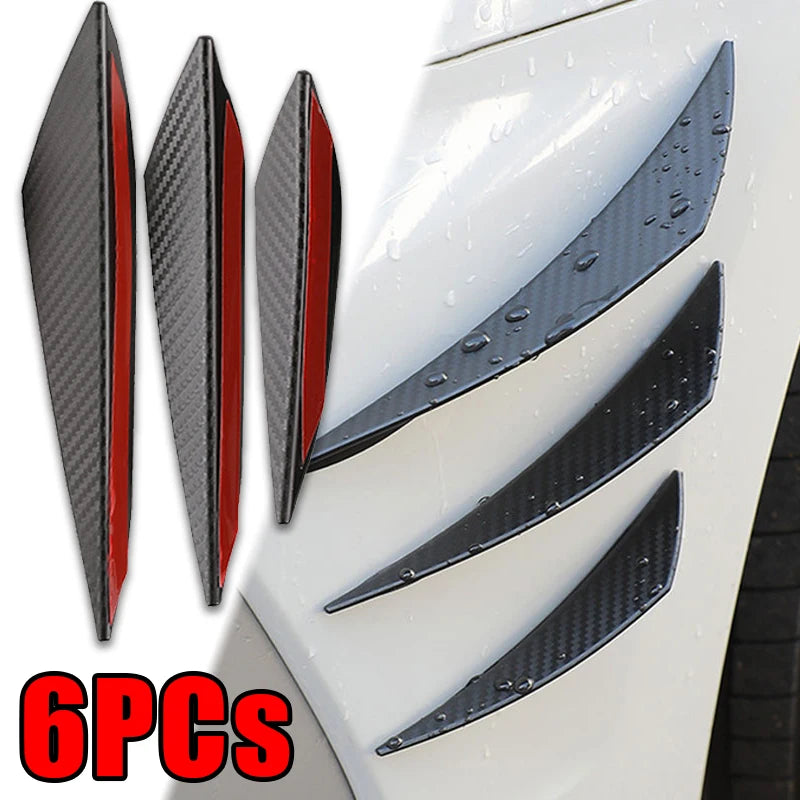 Front Bumper Lip Diffuser Shunt Fin Body Spoiler Canard