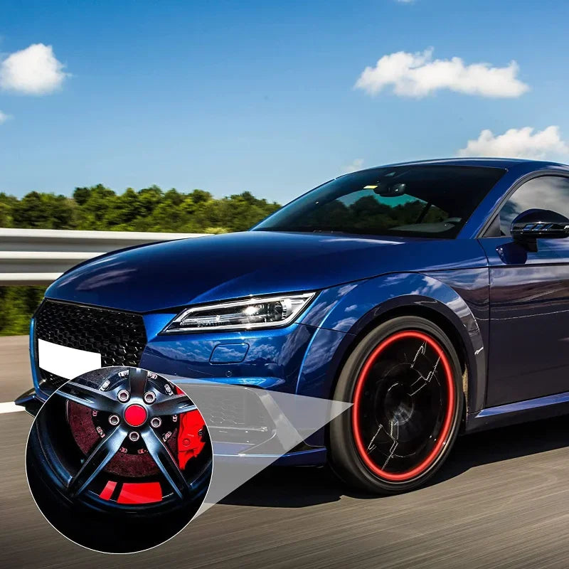 For Decorative 4PCS Sticker Reflective Wheel Rim Vinyl Warning