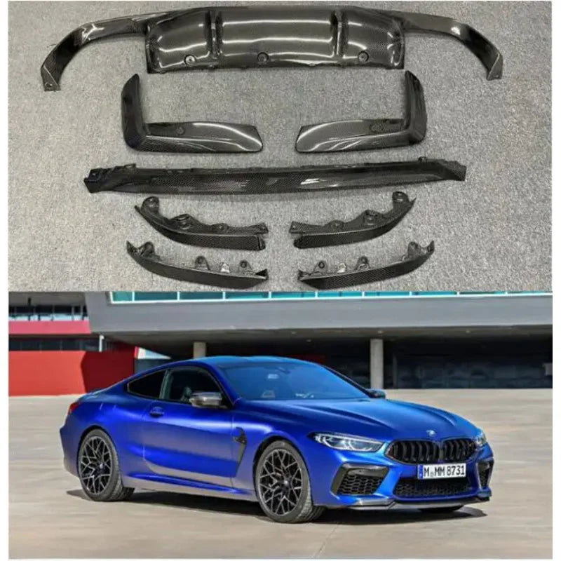 For BMW F91 F92 F93 M8 Door 2020-2023 Real Carbon Fiber Bumper