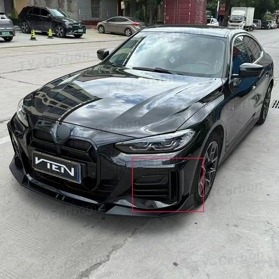 For BMW 4 Series G26 M Vten Gloss Black Front Bumper Canards