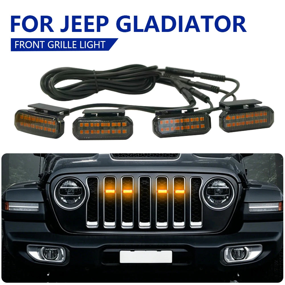 For Jeep Gladiator Front Grille Warning Special Mesh