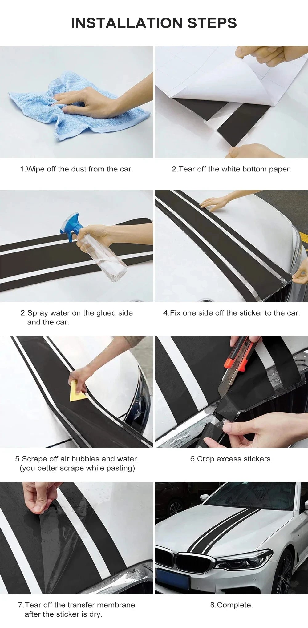For BMW 3 Series E90 F30 Hood Bonnet Roof Trunk Boot Kit
