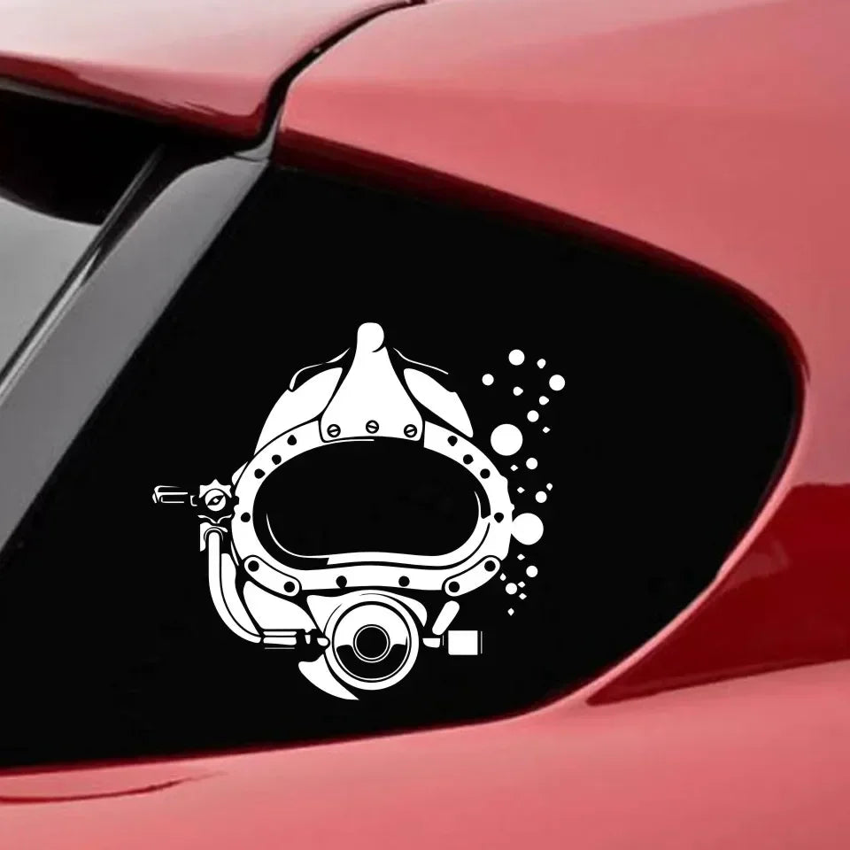 Sticker Diver Diving Mask Decal Waterproof Custom 16.6cm 15.1cm