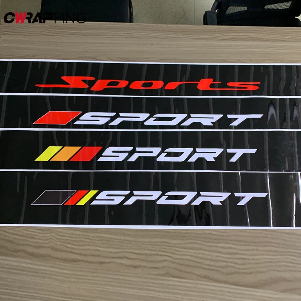 Sport Stickers Vinyl Wrap Film Front Windshield Sunscreen Decals