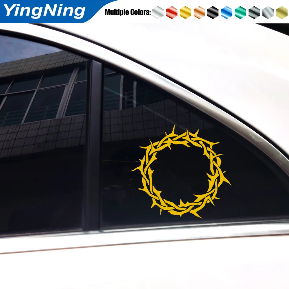 Crown Thorns Sticker Vinyl Tribal Barb Wire Ring Decal