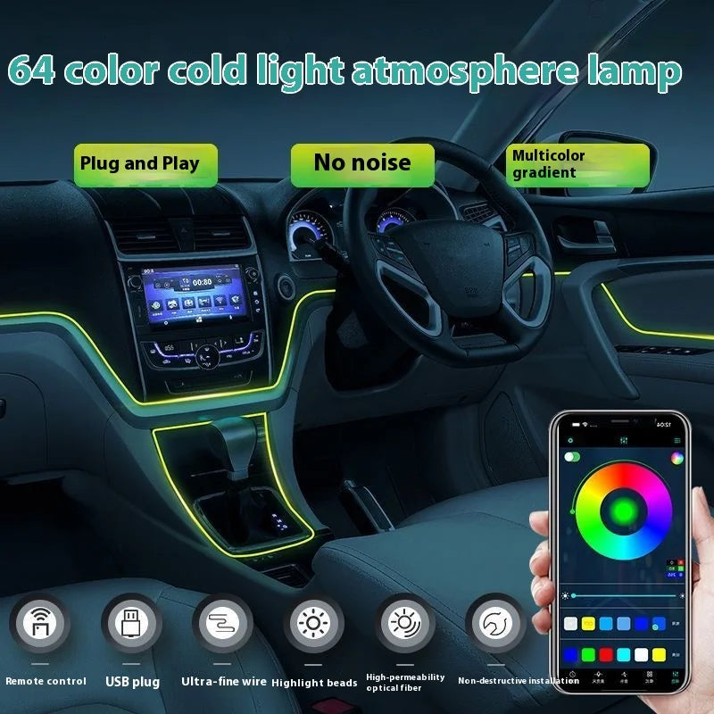 For Tesla Model 3 Interior LED Ambient Strip Made Acrylic Full
