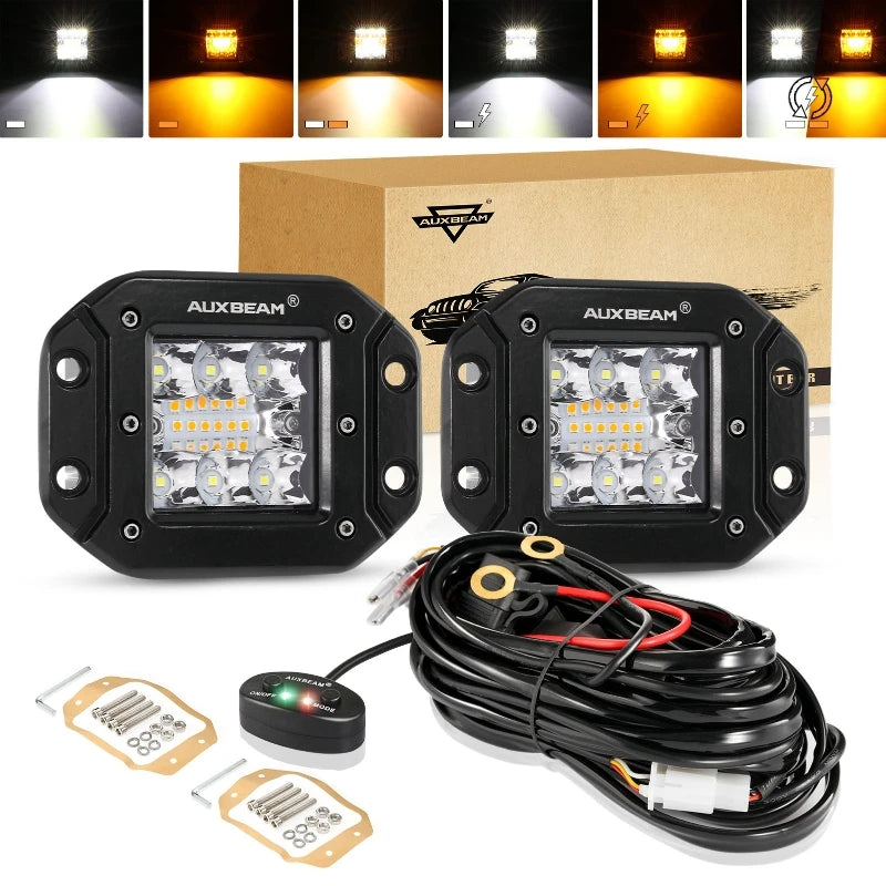 Auxbeam Inch Pods Spot Beam Flush Mount Work Wiring