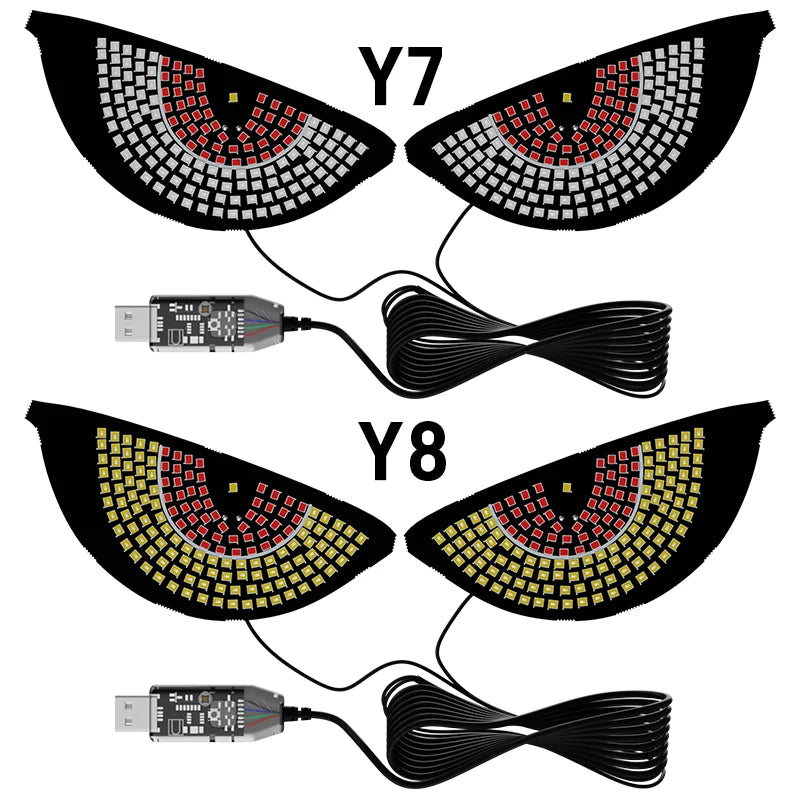 Back Window Expression Devil Eyes Windshield Lamps Truck Warning