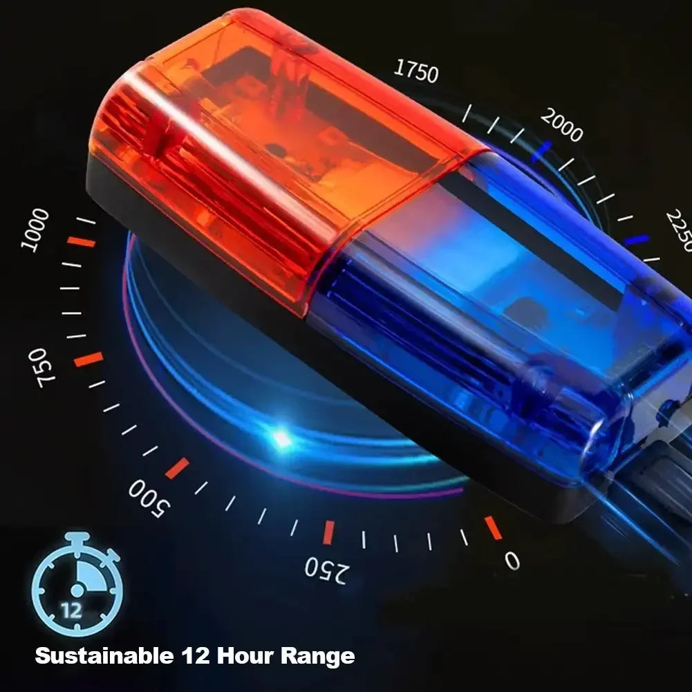 USB Rechargeable Clip White Lighting Red Blue Shoulder Tool
