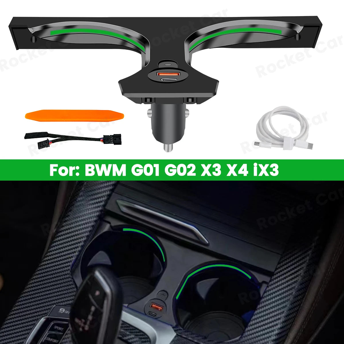 For BMW X3 X4 IX3 G01 Colour Ambient G02 X3M X4M Cup Indoor