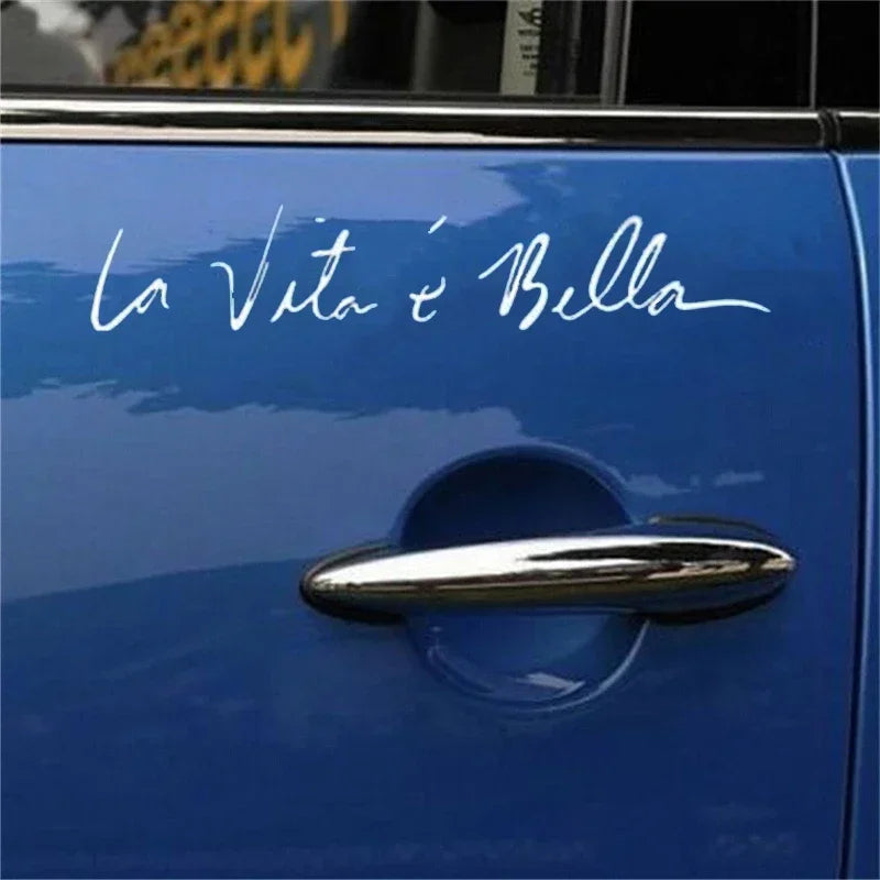 Decals La Vita E Bella Reflective Letters Vinyls Fashion