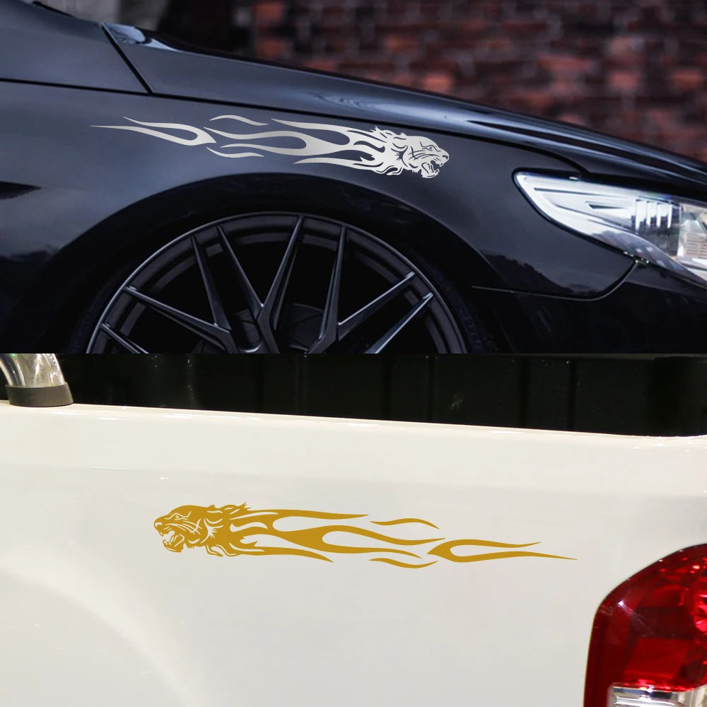 Various Sizes Whole Body Stickers Tiger Flame Graphics Vinyl