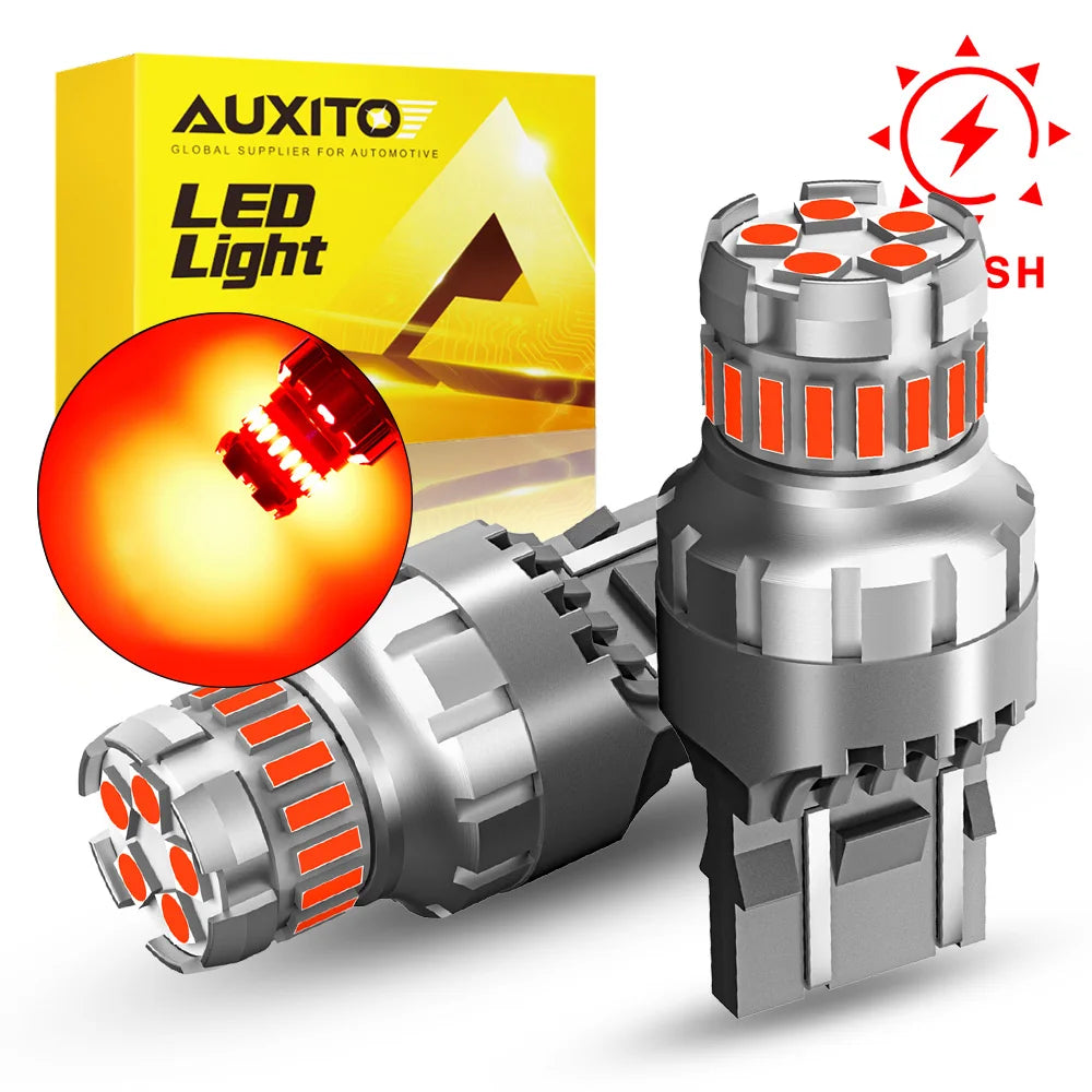 For BMW E46 E90 Toyota Auxito 2X Strobe Flash T20 W21 5W 7443