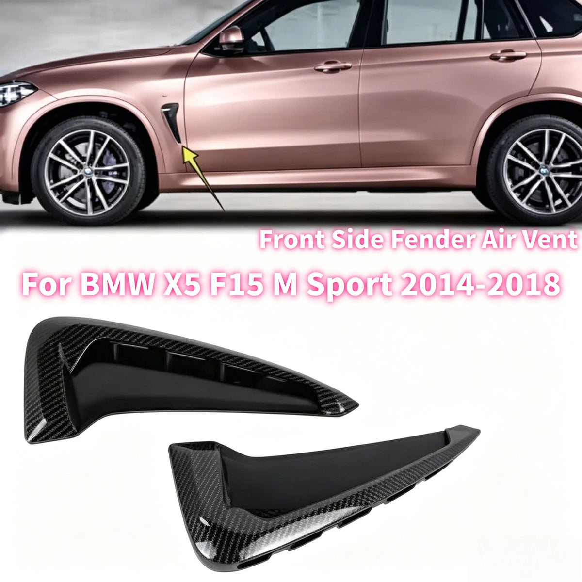 For BMW X5 F15 M Sport Side Fender Air Vent Cover Marker Decal