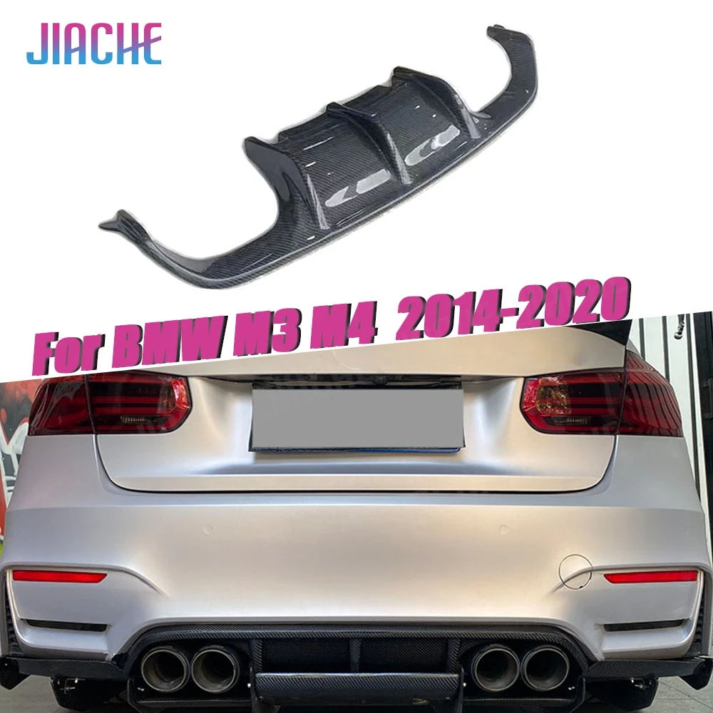 For BMW M3 M4 F80 F82 Jiache F83 2014-2020 Carbon Fiber Rear Lip