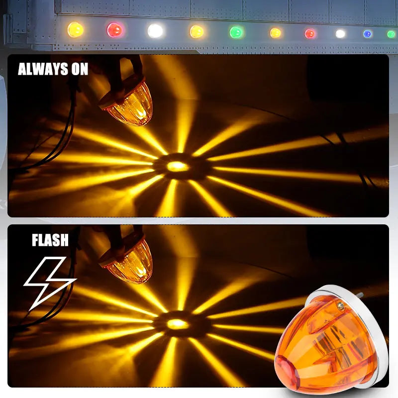 12V 24V Cab Roof Side Signal Indicator Truck Rear