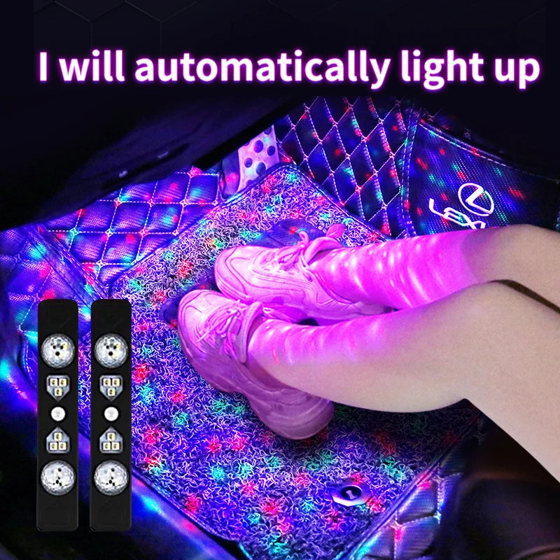 Ambient Lighting Automatic Door Opening Sensor In Colorful Voice