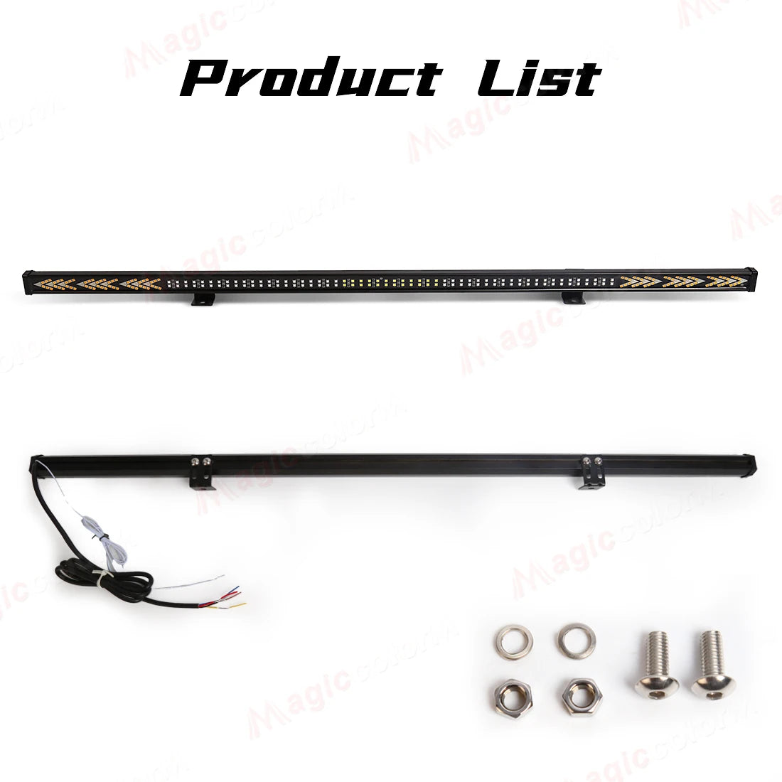 Inch Strobe Warning Drl 216LED Traffic Windshield Brake Reversing