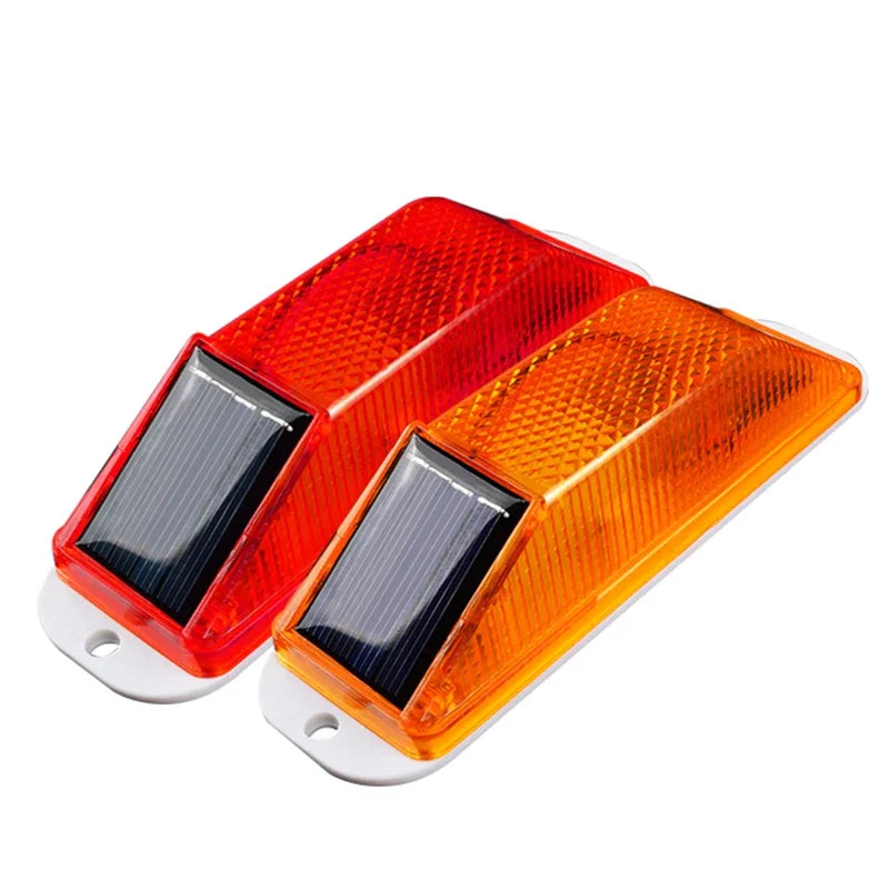 Solar Strobe Warning Rechargeable Night Driving Safety Flash