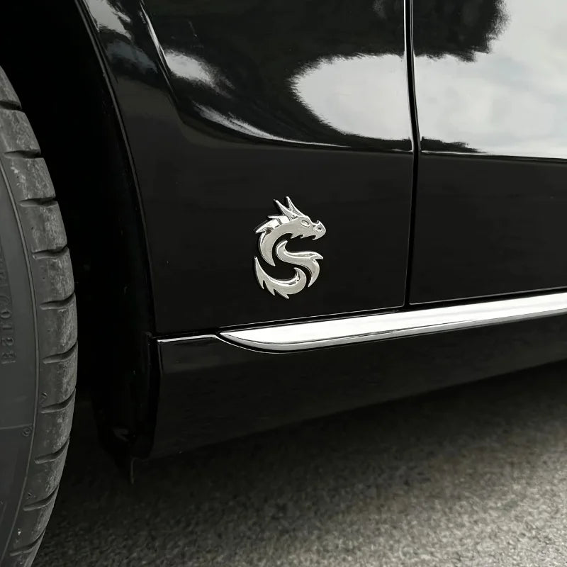 1PC 3D Dragon Metal Emblem Sticker Waterproof Sunproof Side