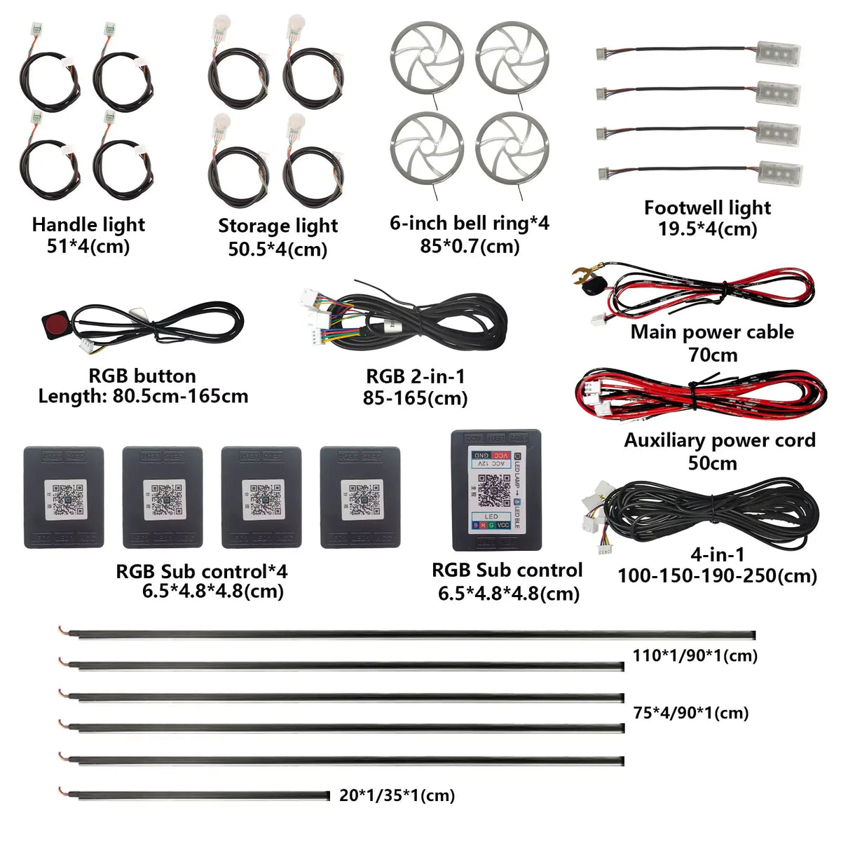 For Ambient Lights APP Universal Model Cuttable Loose Parts Hc