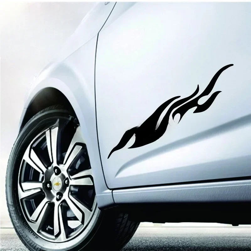 Stylish Vinyl Decal Graphics Side Flame Element Stickers Body