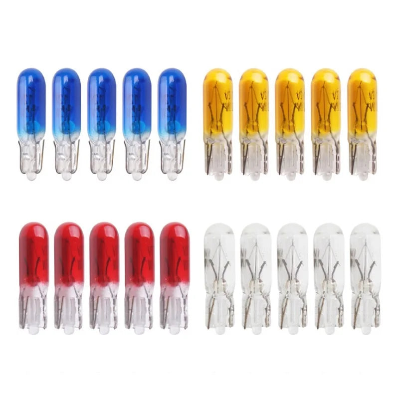 20PCS T5 12V 24V 1.2w W2W White Halogen Instrument