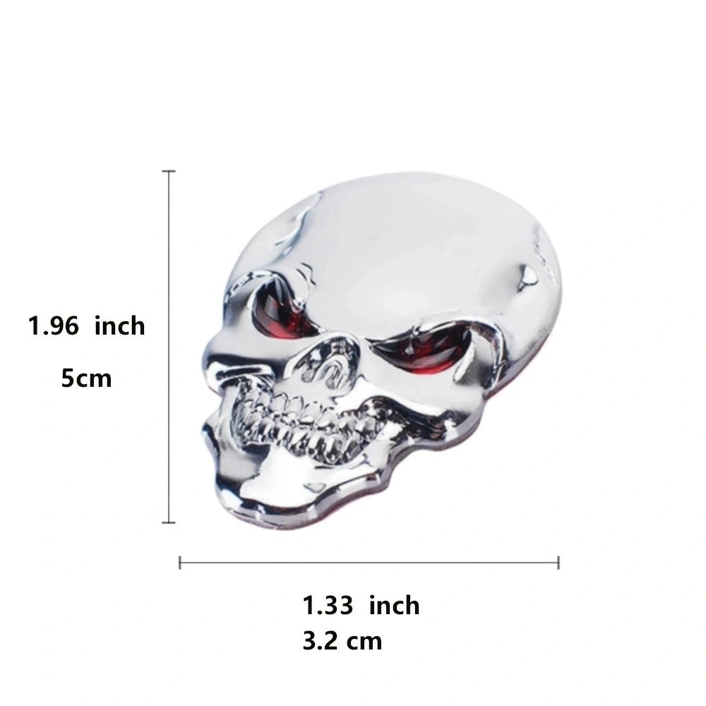 2PCS Skull Pirate Skeleton Buccaneer Head 3D Metal Body