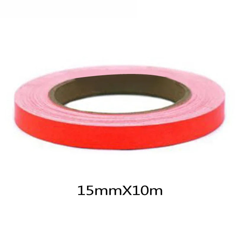 15mmx10m Red Lining Reflective Vinyl Wrap Film Sticker Decal