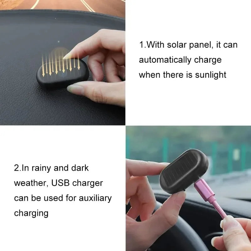 Interior Sensing Solar anti-theft Simulation Warning Flashing