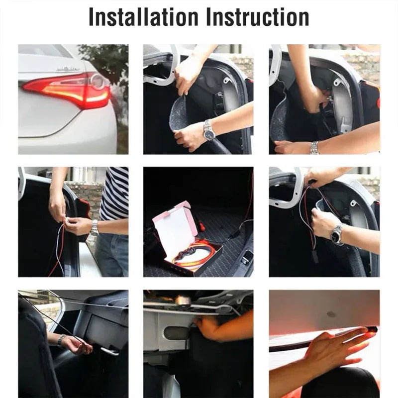 12V Flexible Strip multi-mode Rear Tail Warning Turn Signal
