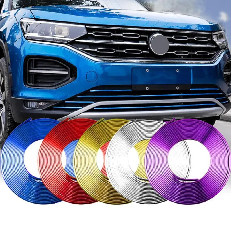 8M Decor Wheel Rim Protector Sticker Chrome Moulding Strip